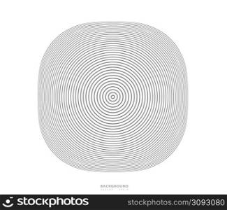 Abstract square black and white color ring. Abstract vector illustration for sound wave, Monochrome graphic.