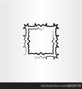 abstract square black frame vector