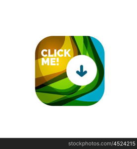 Abstract square button template. Vector abstract square button template