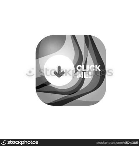 Abstract square button template. Vector abstract square button template