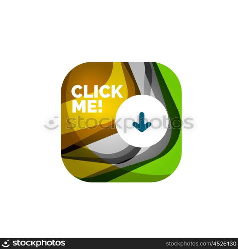 Abstract square button template. Vector abstract square button template