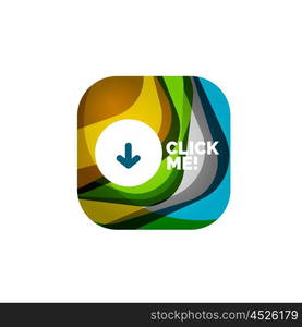 Abstract square button template. Vector abstract square button template