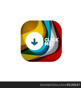 Abstract square button template. Vector abstract square button template