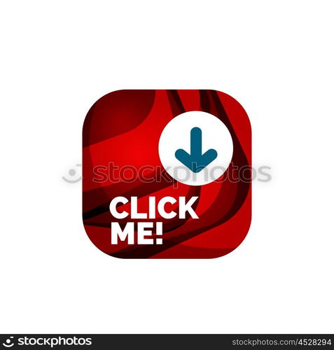 Abstract square button template. Vector abstract square button template