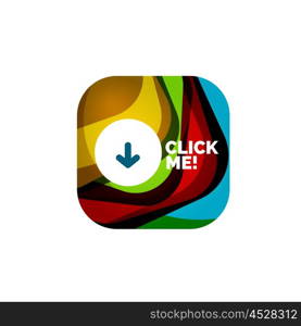 Abstract square button template. Vector abstract square button template