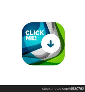 Abstract square button template. Vector abstract square button template