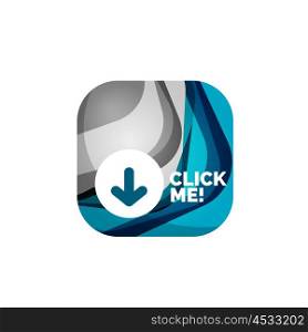 Abstract square button template. Vector abstract square button template