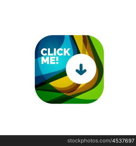 Abstract square button template. Vector abstract square button template