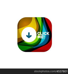 Abstract square button template. Vector abstract square button template