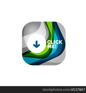 Abstract square button template. Vector abstract square button template