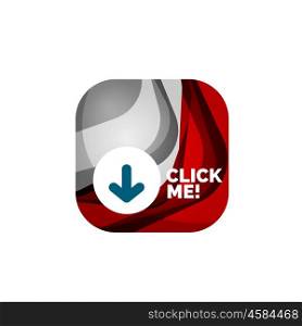 Abstract square button template. Vector abstract square button template