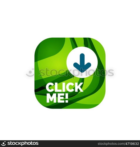 Abstract square button template. Vector abstract square button template
