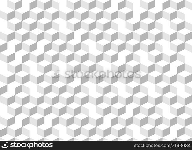 Abstract square cube gradient gray geometric pattern background, vector eps10