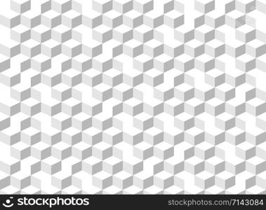 Abstract square cube gradient gray geometric pattern background, vector eps10
