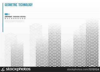 Abstract square geometric building line pattern background. Use for ad, poster, artwork, template design. illustration vector eps10