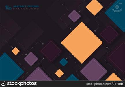 Abstract square geometric pattern design artwork decorative. Overlappin of minimal style template background. Illustration vector