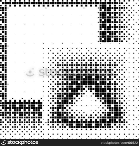 Abstract Square Halftone Vector Illustration