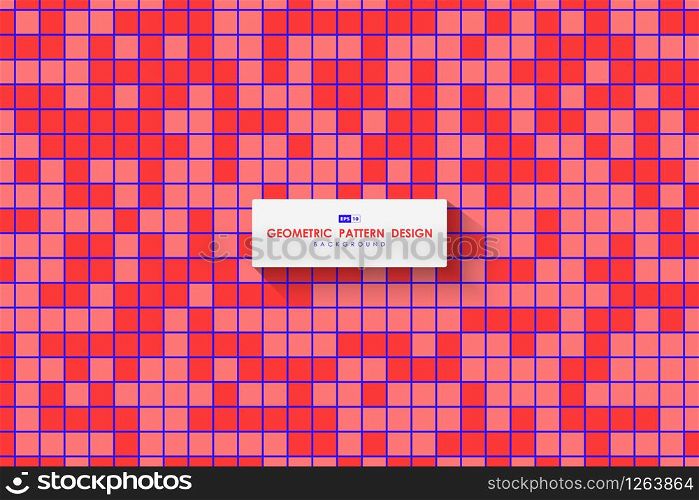 Abstract square living coral pattern design decoration artwork template background. Use for ad, poster, artwork, template design, print. illustration vector eps10