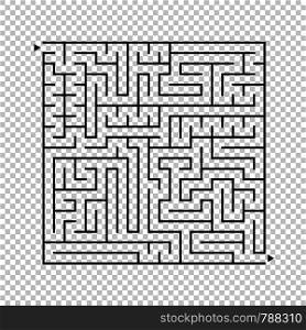 Abstract square maze. An interesting game for children and teenagers. A simple flat vector illustration isolated on a transparent background. Abstract square maze. An interesting game for children and teenagers. A simple flat vector illustration isolated on a transparent background.
