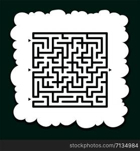 Abstract square maze. Game for kids. Puzzle for children. Find the right path. Labyrinth conundrum. Flat vector illustration isolated on color background. Abstract square maze. Game for kids. Puzzle for children. Find the right path. Labyrinth conundrum. Flat vector illustration isolated on color background.
