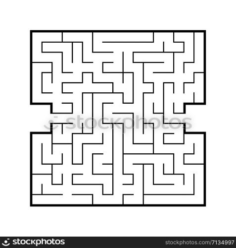 Abstract square maze. Game for kids. Puzzle for children. Find the right path. Labyrinth conundrum. Flat vector illustration isolated on white background. Abstract square maze. Game for kids. Puzzle for children. Find the right path. Labyrinth conundrum. Flat vector illustration isolated on white background.