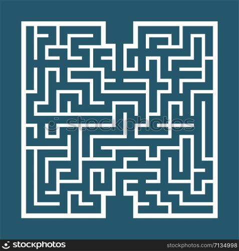 Abstract square maze. Game for kids. Puzzle for children. Find the right path. Labyrinth conundrum. Flat vector illustration isolated on color background. Abstract square maze. Game for kids. Puzzle for children. Find the right path. Labyrinth conundrum. Flat vector illustration isolated on color background.
