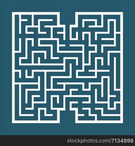 Abstract square maze. Game for kids. Puzzle for children. Find the right path. Labyrinth conundrum. Flat vector illustration isolated on color background. Abstract square maze. Game for kids. Puzzle for children. Find the right path. Labyrinth conundrum. Flat vector illustration isolated on color background.