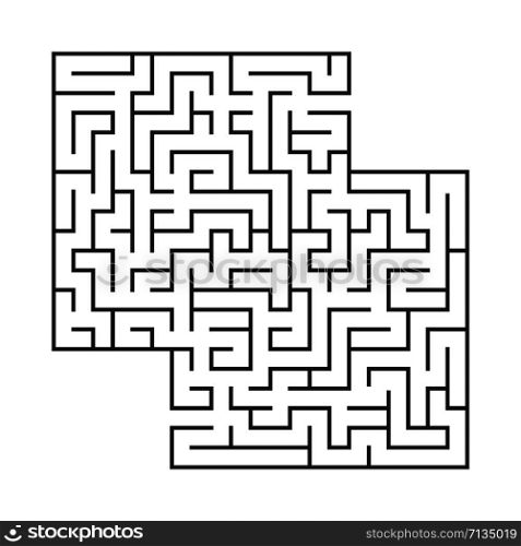 Abstract square maze. Game for kids. Puzzle for children.Labyrinth conundrum. Flat vector illustration isolated on white background. With place for your image. Abstract square maze. Game for kids. Puzzle for children.Labyrinth conundrum. Flat vector illustration isolated on white background. With place for your image.