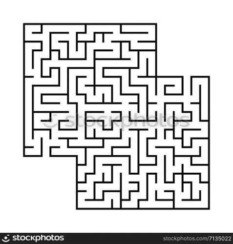 Abstract square maze. Game for kids. Puzzle for children.Labyrinth conundrum. Flat vector illustration isolated on white background. With place for your image. Abstract square maze. Game for kids. Puzzle for children.Labyrinth conundrum. Flat vector illustration isolated on white background. With place for your image.
