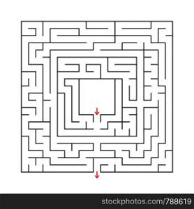 Abstract square maze. Vector illustration isolated on white background. Abstract square maze. Vector illustration isolated on white background.