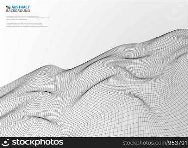 Abstract square mesh shape design background.