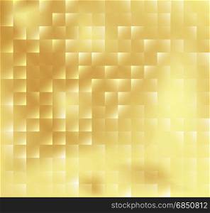 Abstract square mosaic tile yellow golden background vector