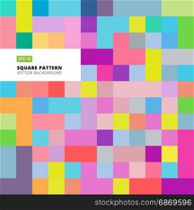 Abstract square pattern colorful background template, Vector Illustration