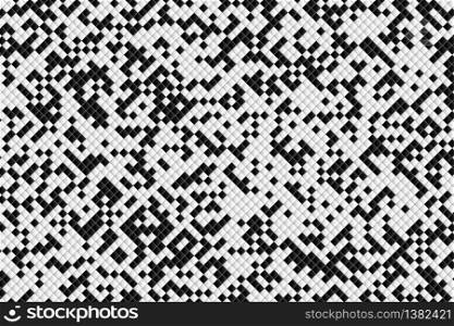Abstract square pattern of black and white design background. Decorate for ad, poster, artwork, template design. illustration vector eps10