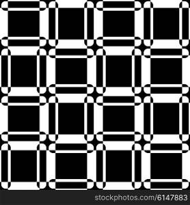 Abstract Square Pattern. Vector Seamless Geometric Wallpaper. Regular Monochrome Background