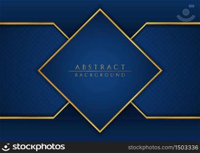 Abstract square shape background gold metallic luxury design with space for text. vector illustration.