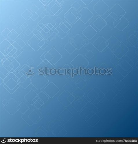Abstract square shape on blue background, stock vector
