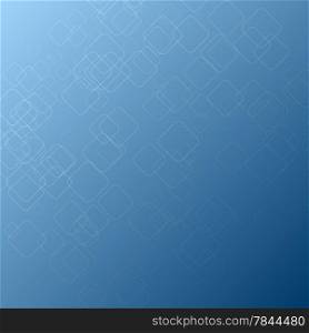 Abstract square shape on blue background, stock vector