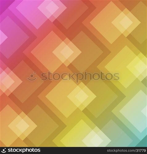 Abstract square shape on colorful background, stock vector