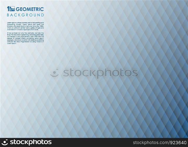 Abstract square stripe line blue geometric background, vector eps10