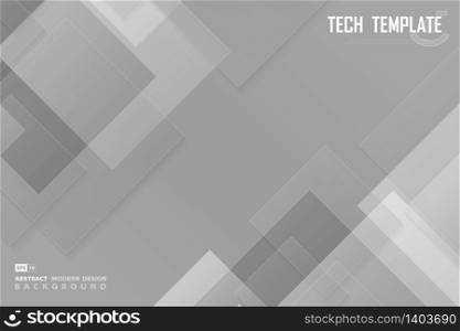 Abstract square white and gray technology template design background. Use for ad, poster, artwork, template design, presentation. illustration vector eps10