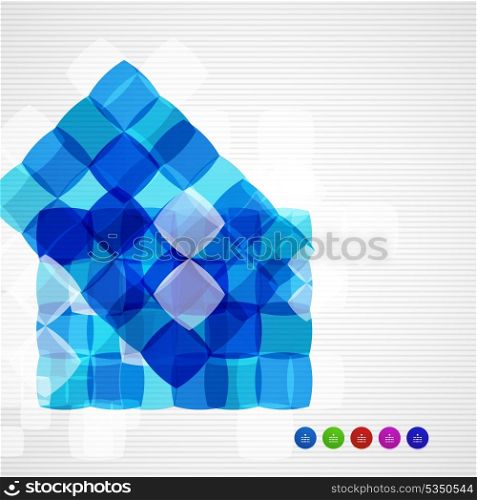 Abstract squares geometrical vector modern template