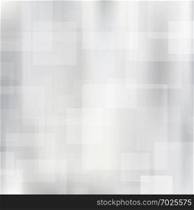 Abstract squares pattern overlapping on gray and white blurred background. Technology business concept. Vector illustration