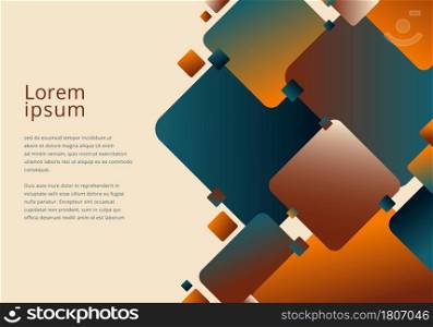 Abstract squares rounded layered pattern on white background. Vector illustration