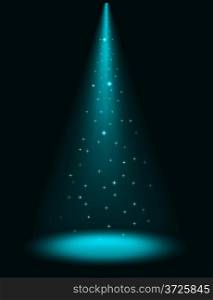 Abstract stage sparkling spotlight vector background. EPS10 file.