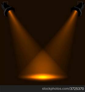 Abstract stage spotlight vector background. EPS10 file.