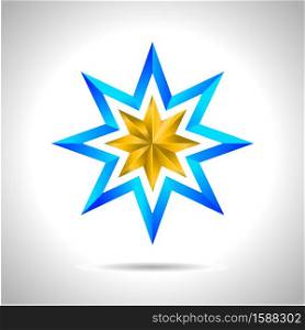 Abstract star background. Overlying star shapes in blue shades. Abstract star background. Overlying star shapes in blue New year Christmas
