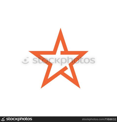 Abstract star icon design template vector isolated
