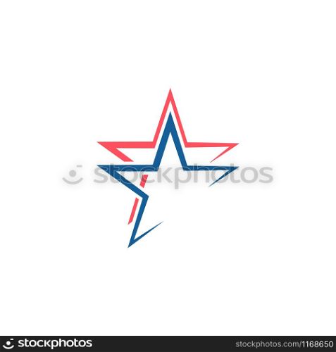 Abstract star icon design template vector isolated