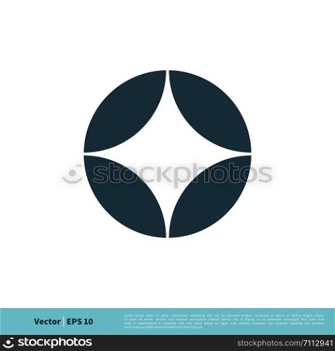Abstract Star Pattern Negative Space Icon Vector Logo Template Illustration Design. Vector EPS 10.